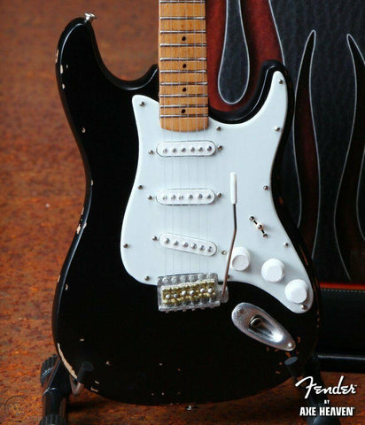 Eric's Signature Vintage Blackie Fender Strat Miniature Guitar Replica - Officially Licensed