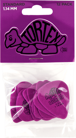 Dunlop Tortex 1.14mm Picks Purple 12pk